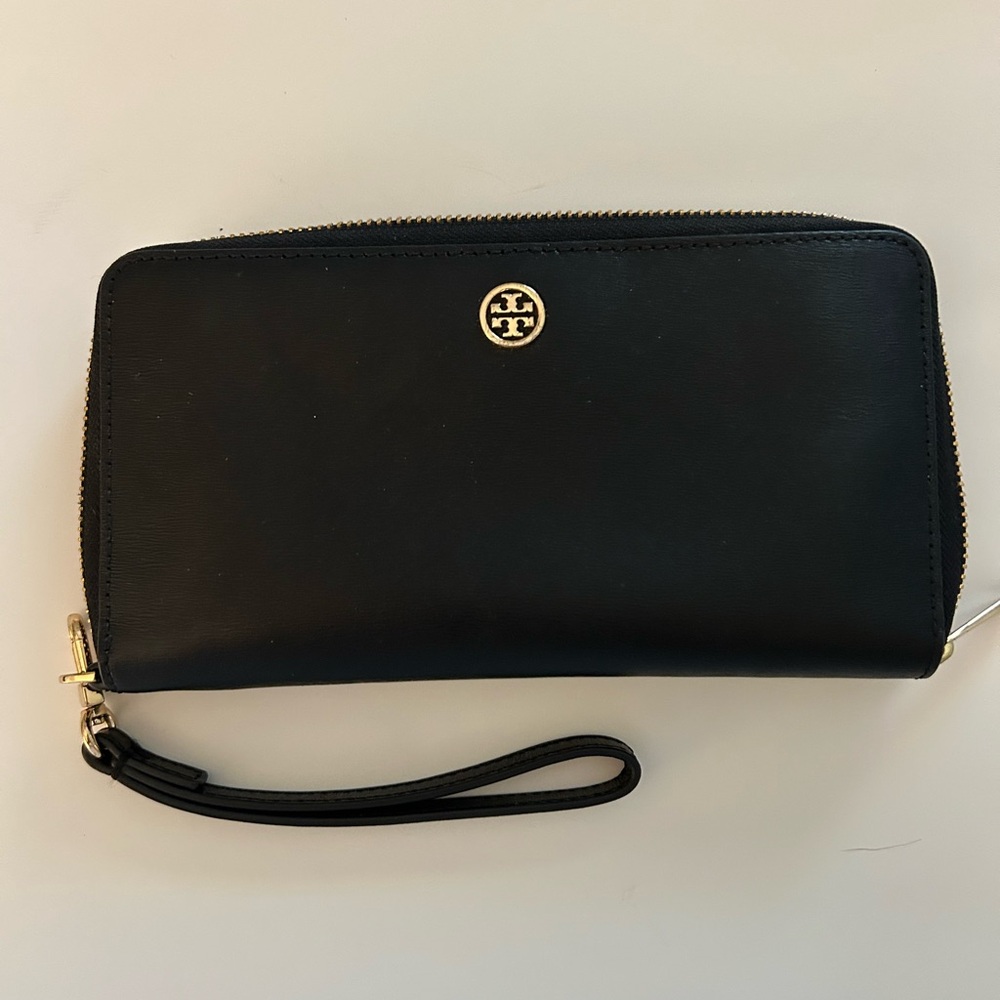 Tory Burch Black Leather Hobo with Wallet